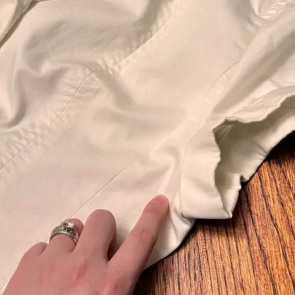 Banana Republic x Trina Turk Belted Utility Top Jacket Size 10 Ivory Summer 2012 - Picture 6 of 10